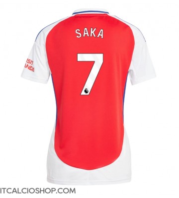 Arsenal Bukayo Saka #7 Prima Maglia Femmina 2024-25 Manica Corta